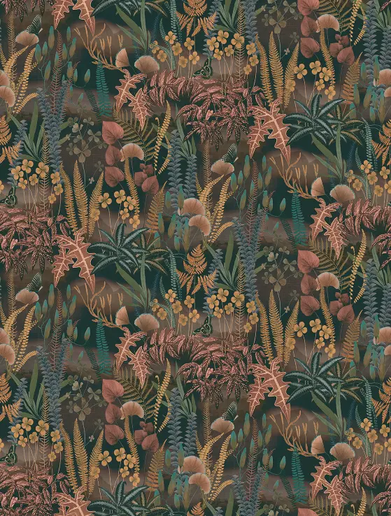 Feature Walls Vegetation brown 212x280cm