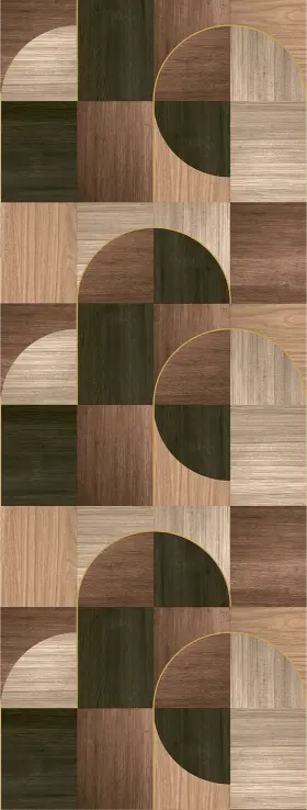 Feature Walls Wd Circles brown 106x280cm