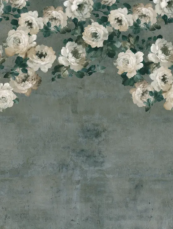 Feature Walls Flowers green 212x280cm