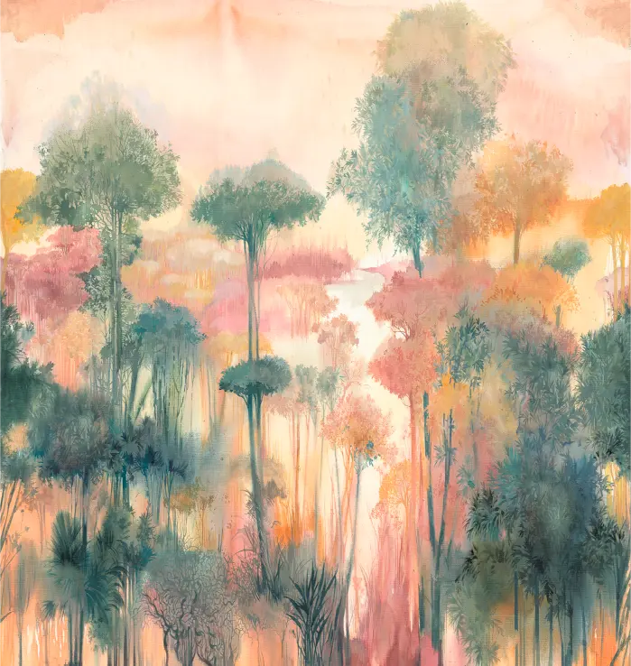 Feature Walls Watercolor multi 265x280cm