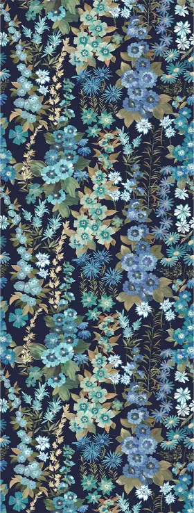 Feature Walls Flora blue 106x280cm