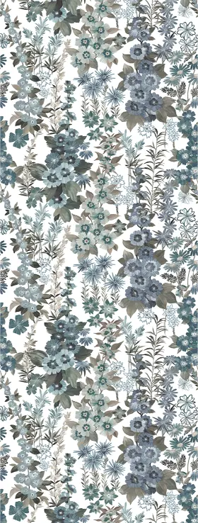 Feature Walls Flora white blue 106x280cm