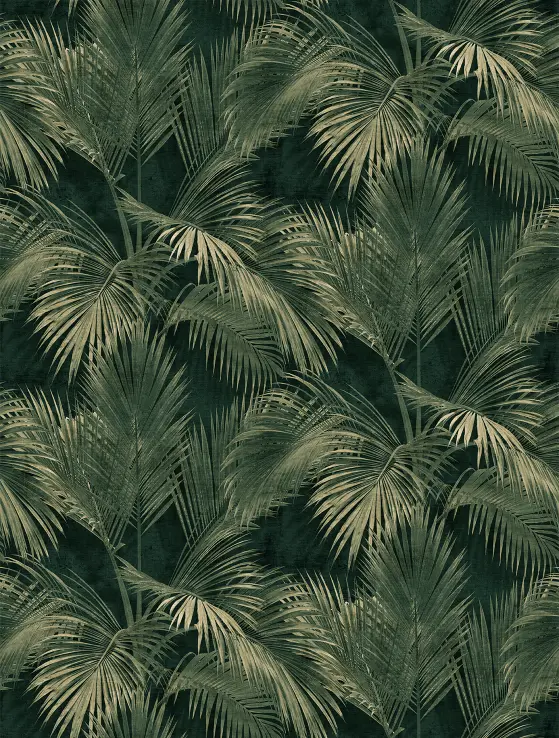 Feature Walls Palm Grdn green 212x280cm