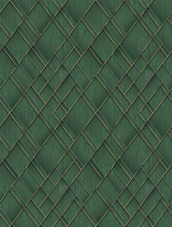 Feature Walls Geometric green 212x280cm