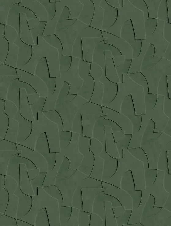 Feature Walls 3D Geo green 212x280cm