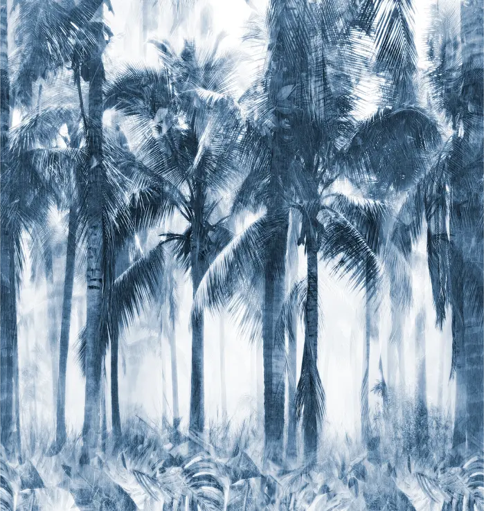 Feature Walls Palm Forest blue 265x280cm