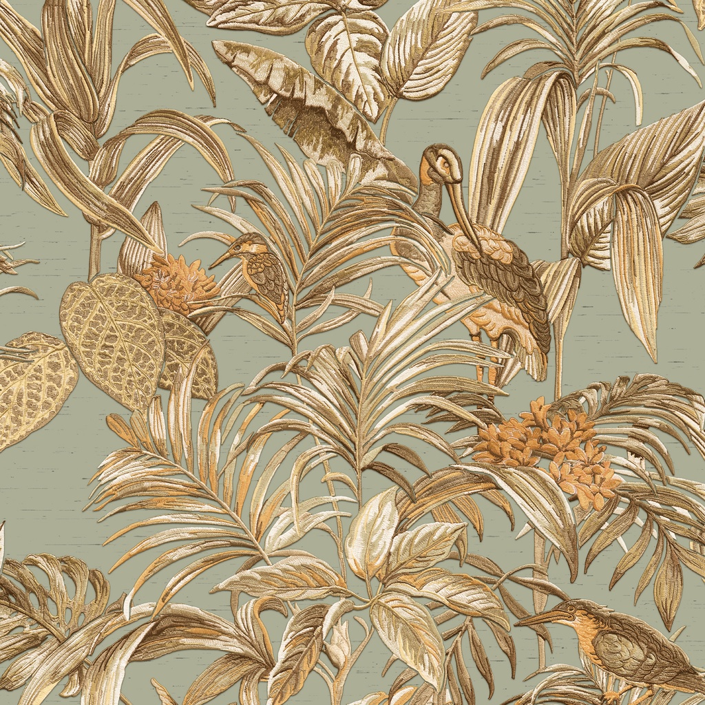 Behang Wallstitch/BS1 bird of paradise tea