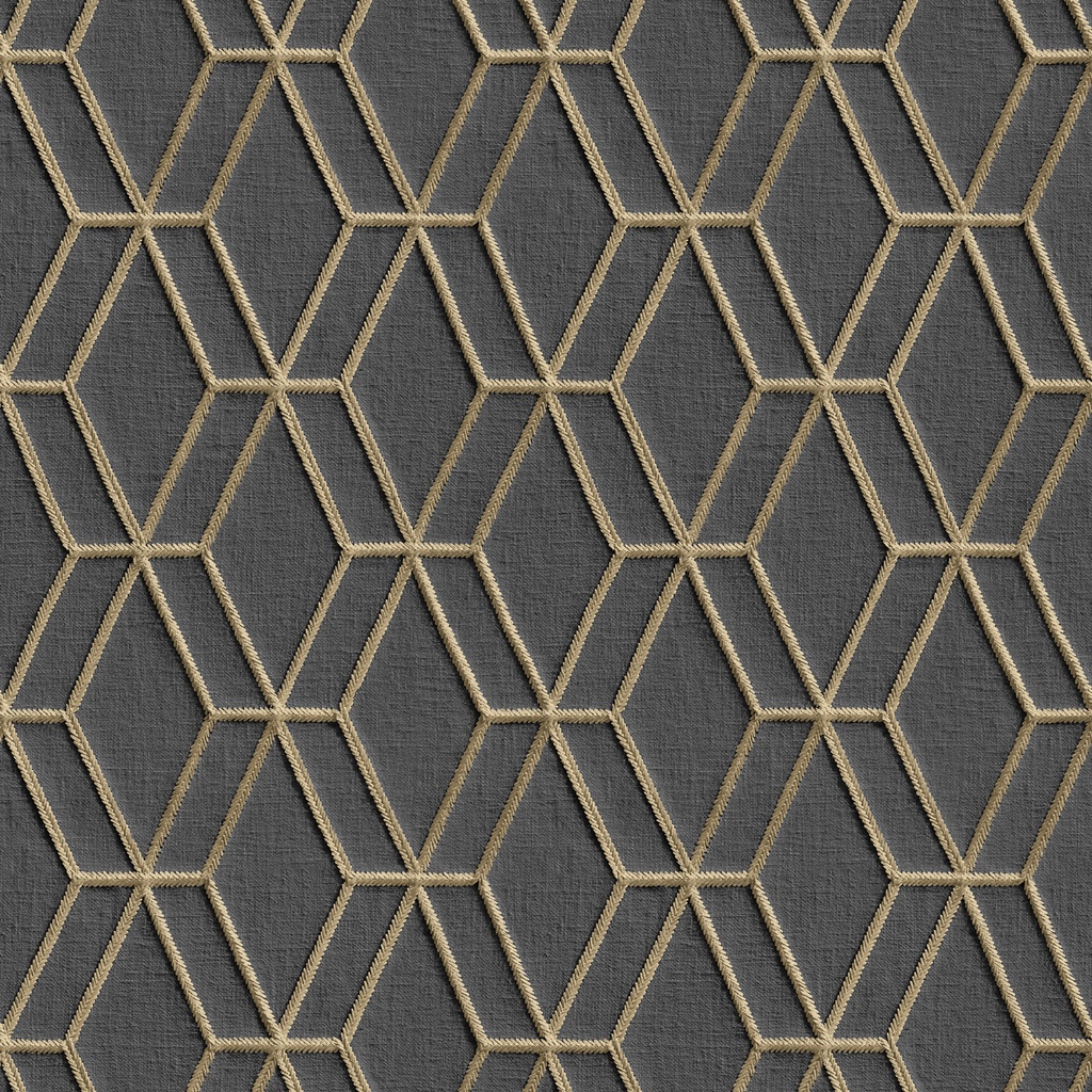 Behang Wallstitch/BS1 hexagonal black