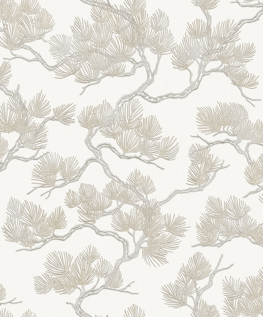 Behang Wall Fabric/BS1 pine tree white