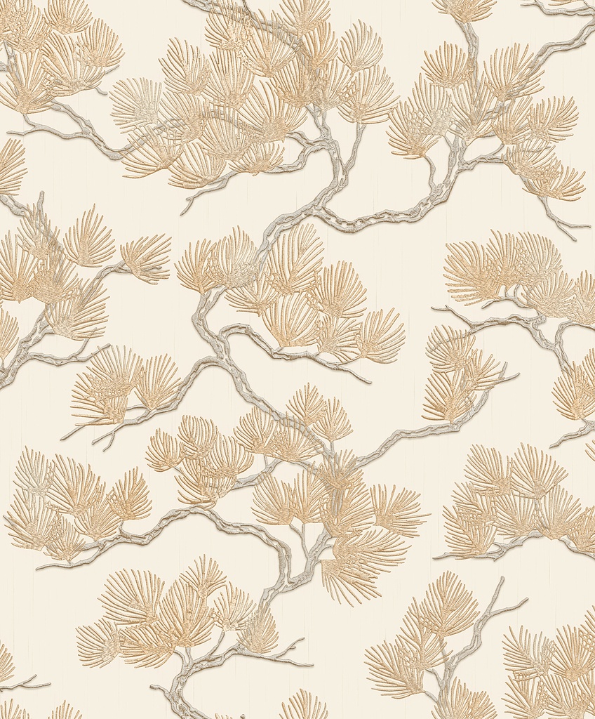 Behang Wall Fabric/BS1 pine tree cream