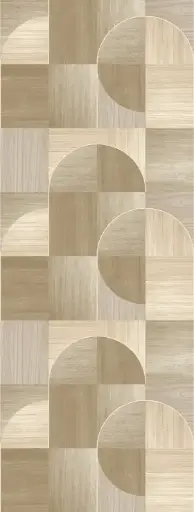 [12FW4012.5] Feature Walls Wd Circles multi 106x280cm