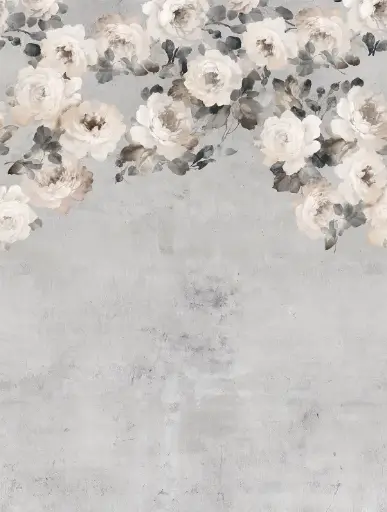 [12FW4023.3] Feature Walls Flowers grey 212x280cm