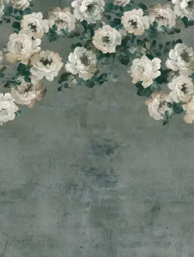 [12FW4023.6] Feature Walls Flowers green 212x280cm