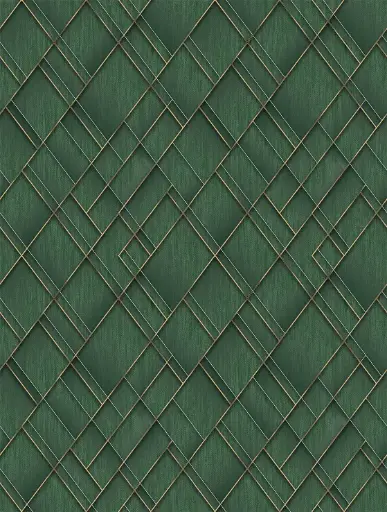 [12FW4037.5] Feature Walls Geometric green 212x280cm