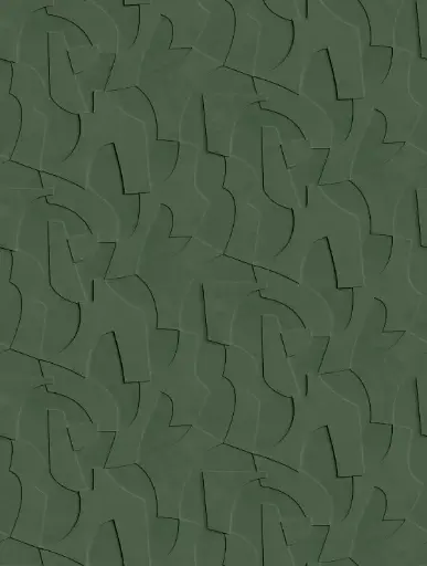 [12FW4042.3] Feature Walls 3D Geo green 212x280cm