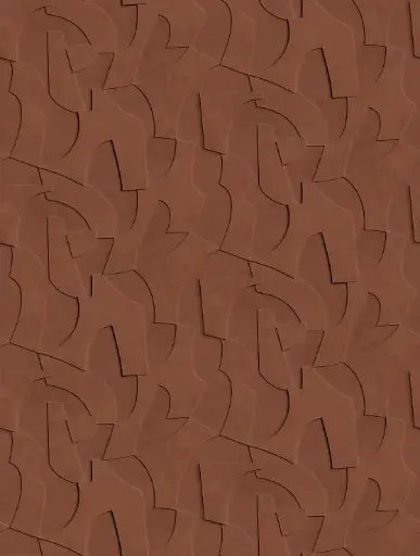 [12FW4042.4] Feature Walls 3D Geo copper 212x280cm