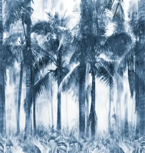 [12FW4054.2] Feature Walls Palm Forest blue 265x280cm