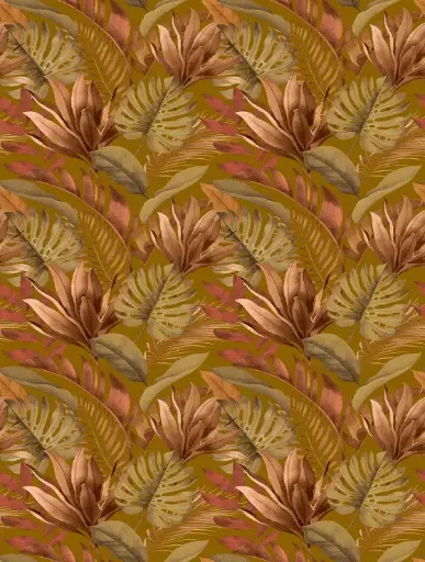 [12FW4059.3] Feature Walls Leaves mustard 212x280cm